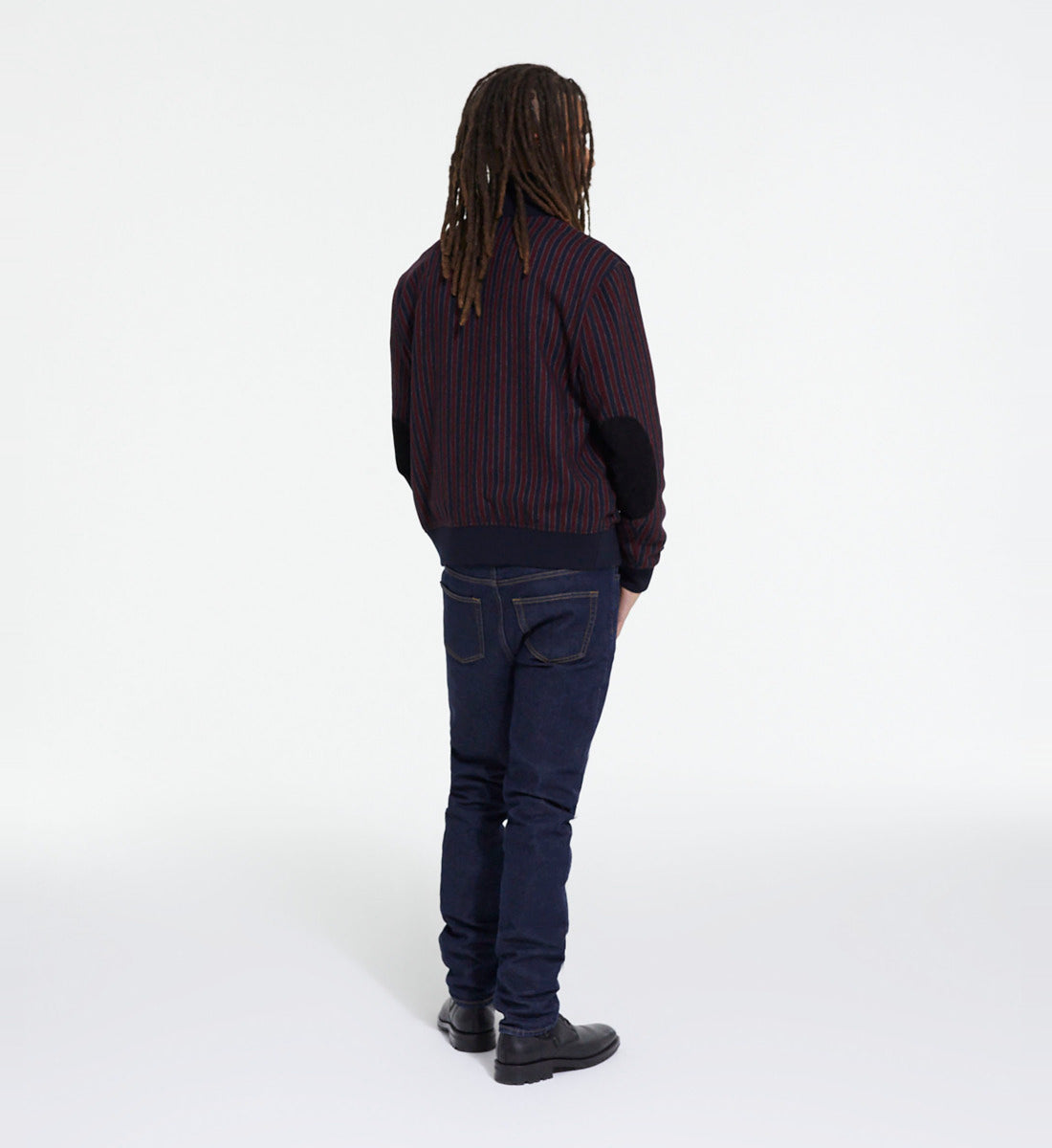 Striped Jacket | Men | Bordeaux x Navy