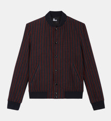 Striped Jacket | Men | Bordeaux x Navy