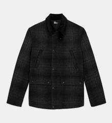 Gray Checked Jacket | Men | Grey Black