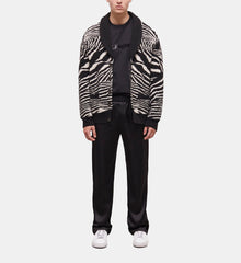 Printed Wool Sweater | Men | Black x White