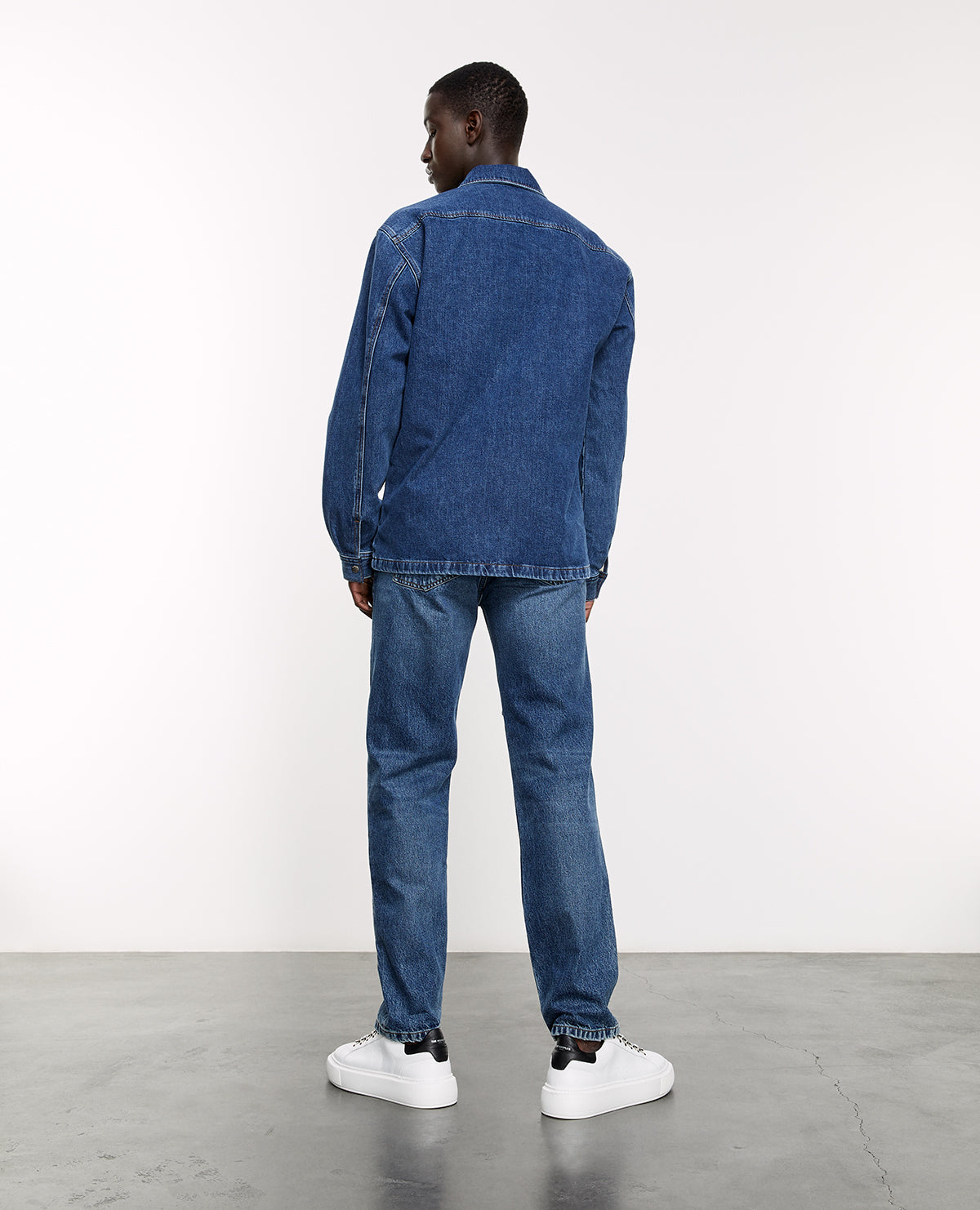 Shirt With Quilted Lining | Men | Blue Denim