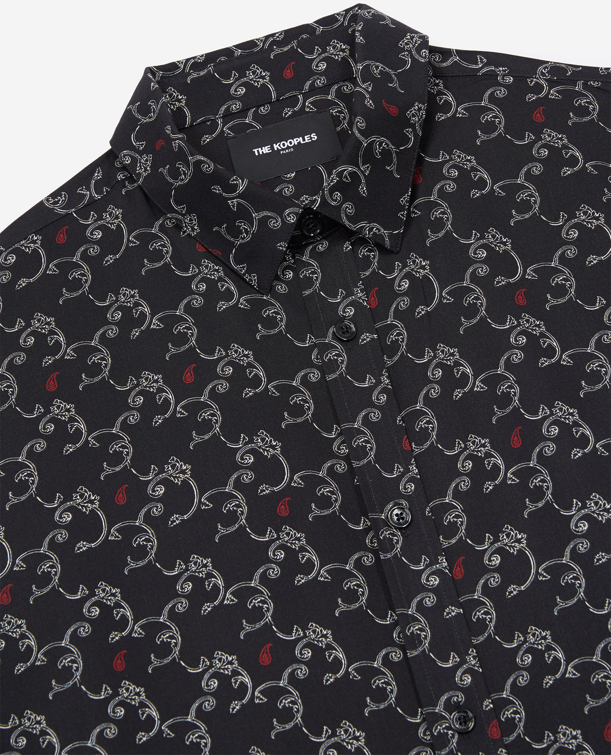 Relaxed-Fit Viscose Shirt With Paisley Print | Men | Black x Off White