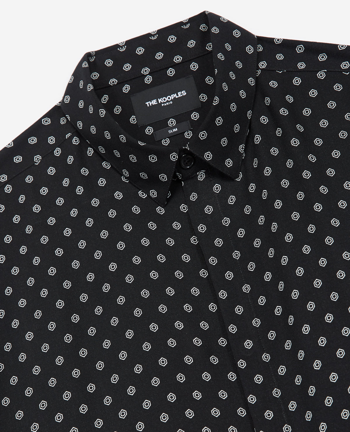 Cotton Shirt With Print | Men | Black x White