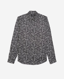 Printed Shirt With Whirl Motif | Men | Black x White