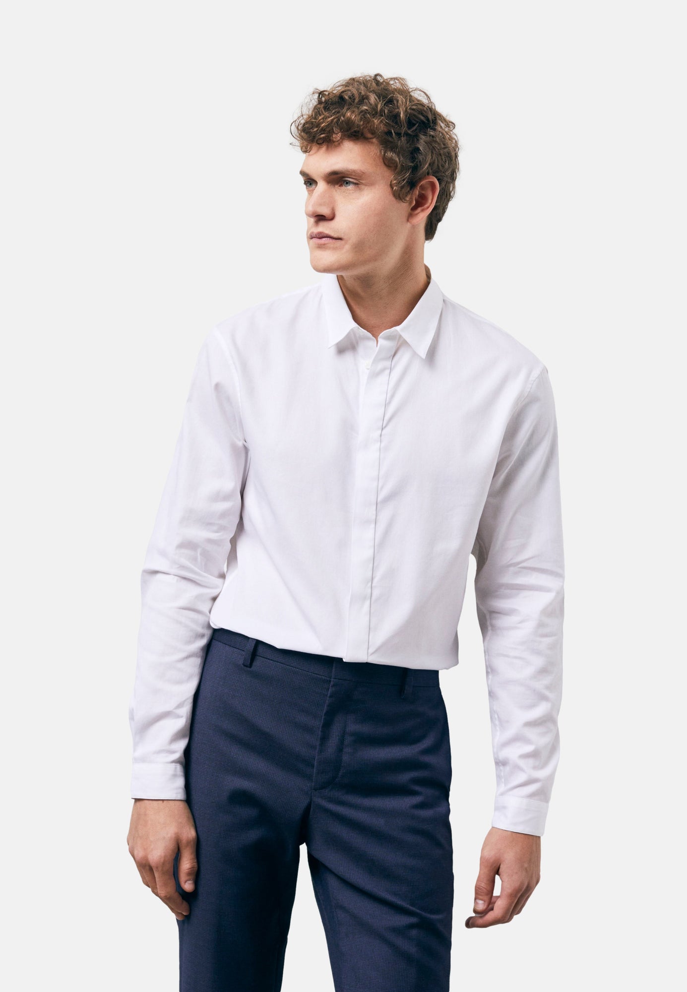 Cotton Shirt With Classic Collar | Men | White