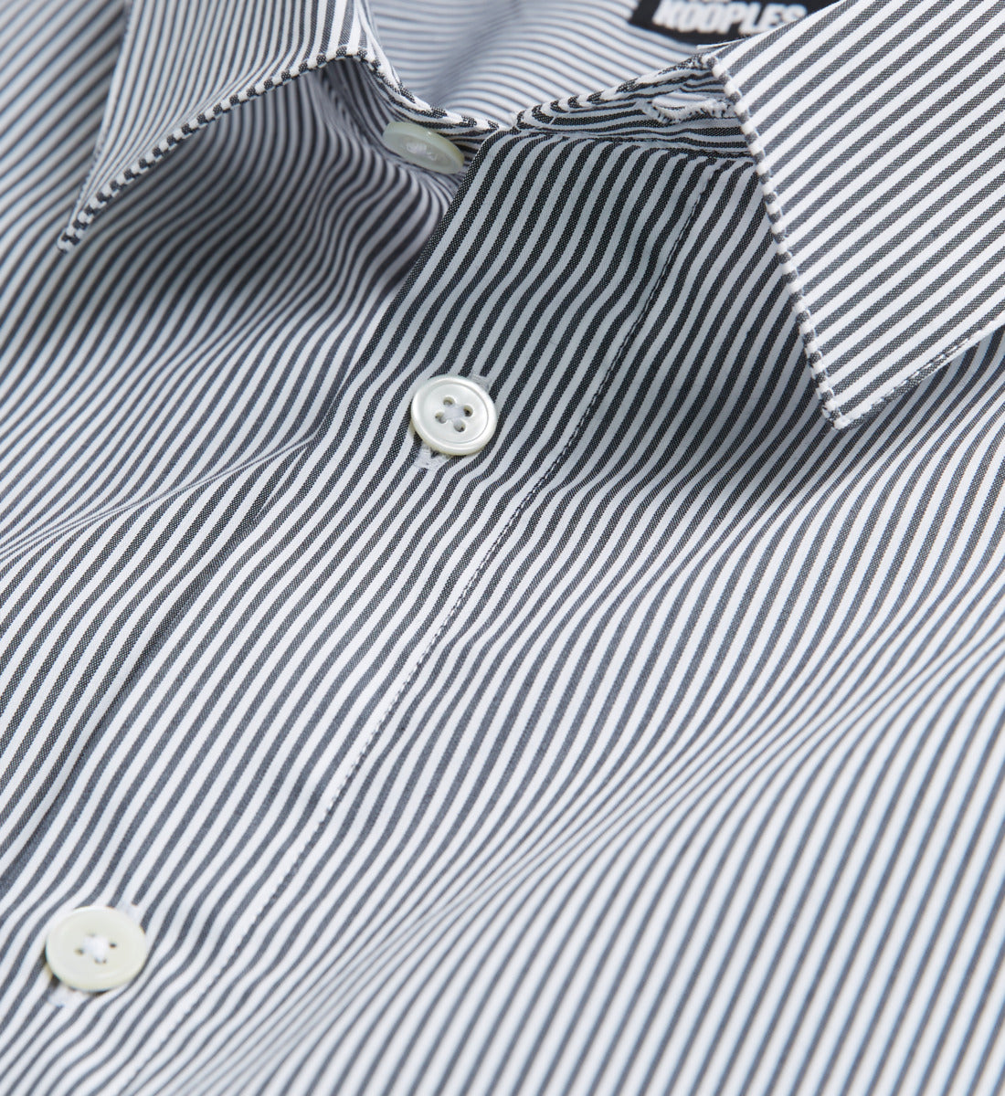 Striped Shirt With Classic Collar | Men | Grey x White