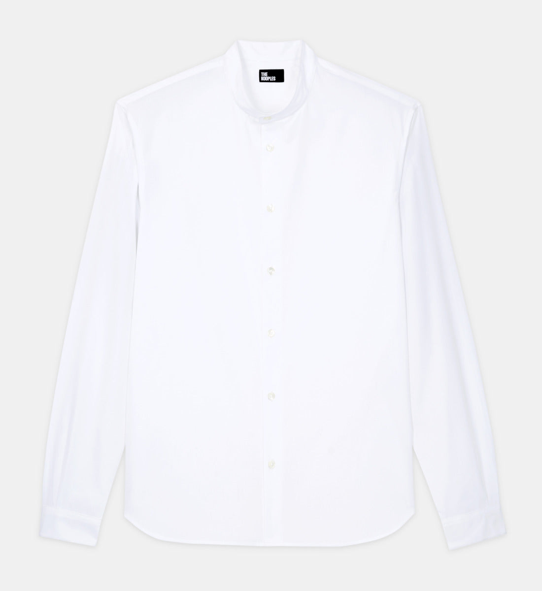 Slim-Fit Shirt With Officer Collar | Men | White