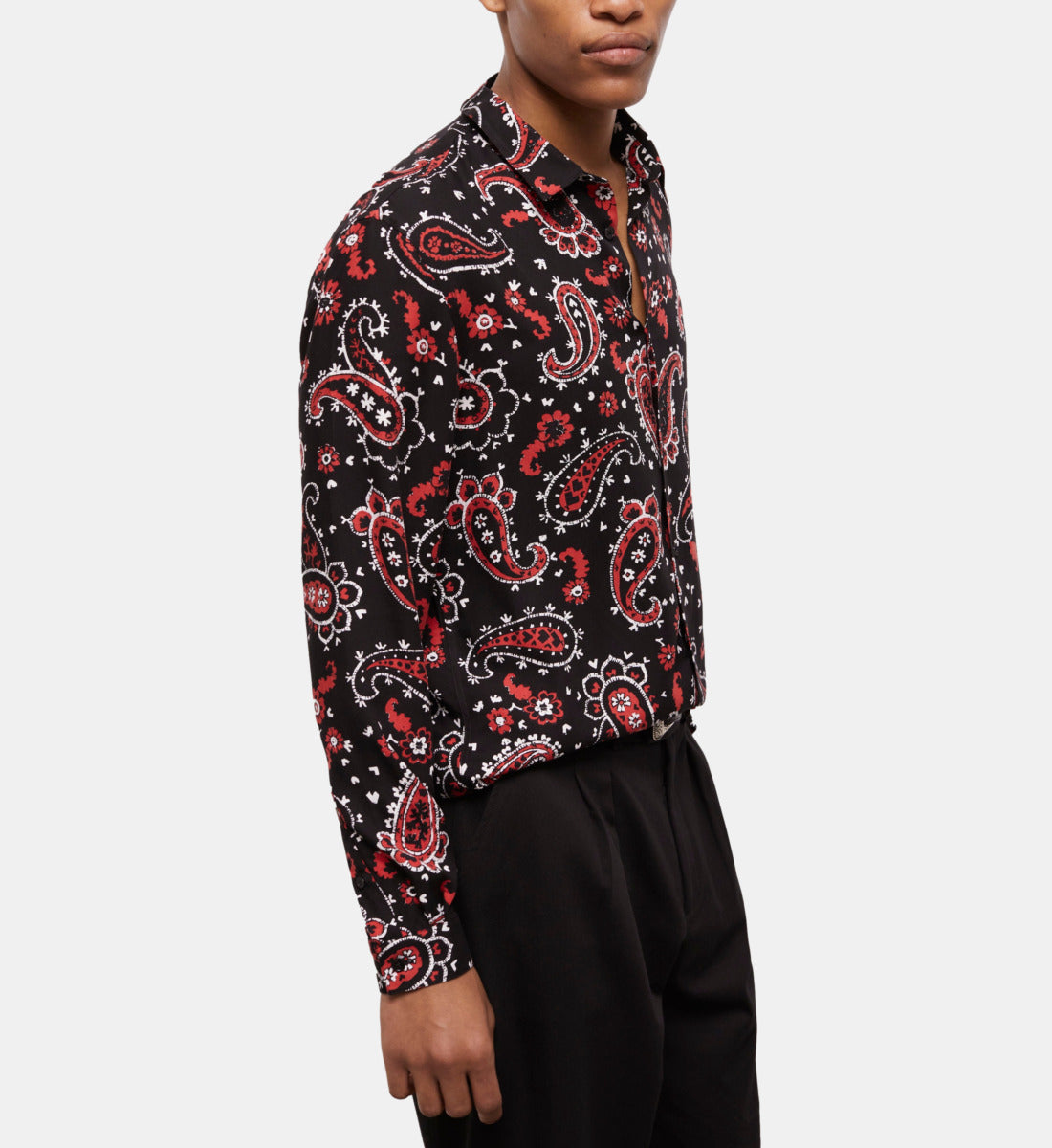 Printed Shirt | Men | Black x Red