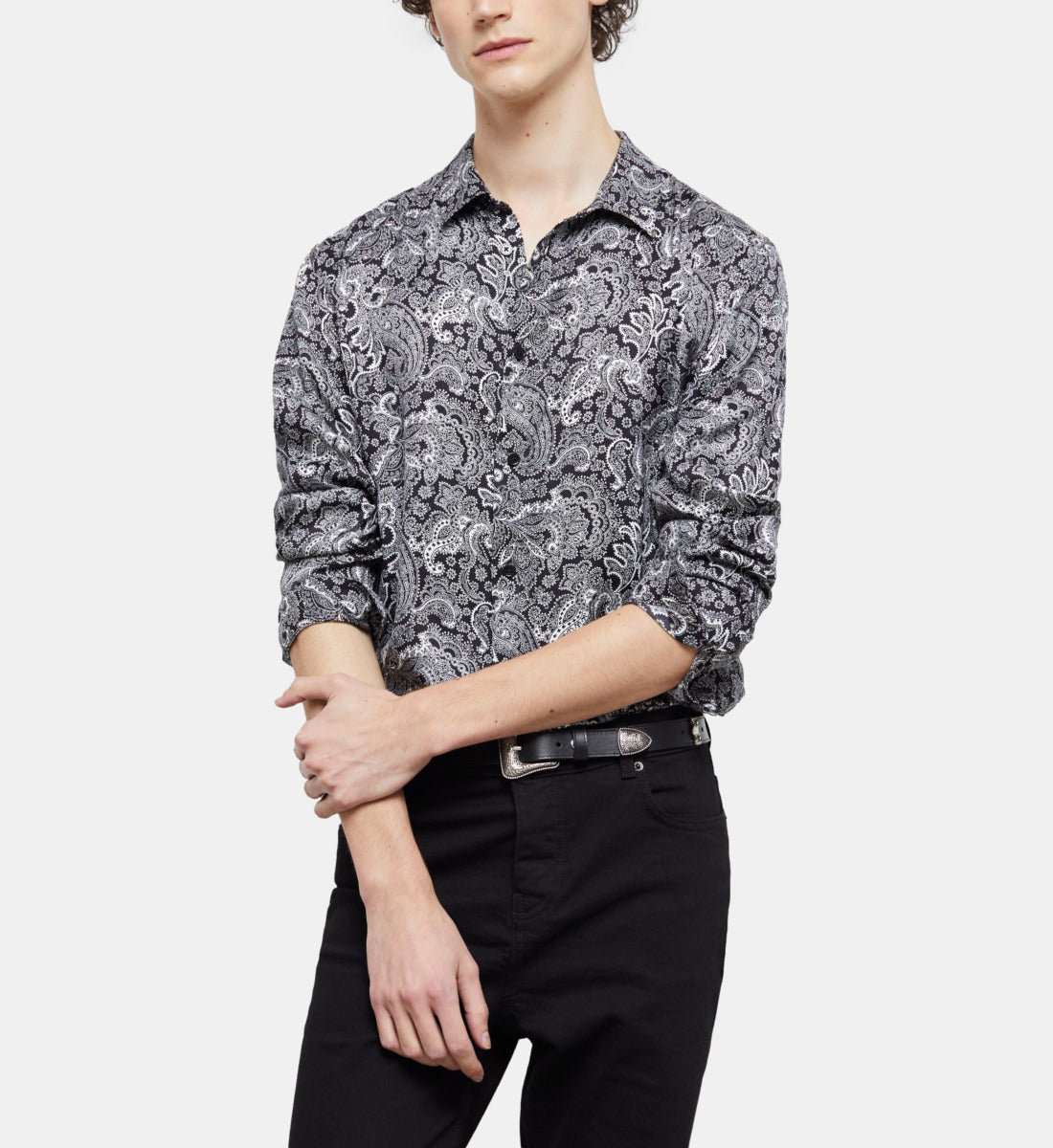 Printed Shirt | Men | Black x White