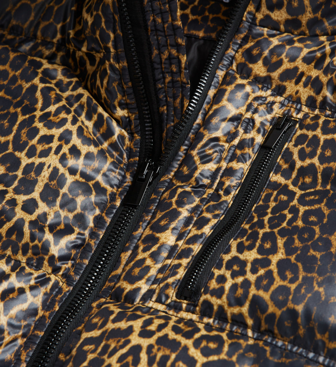 Print Oversized Down Jacket | Men | Leopard