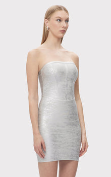 The Avery Dress | Silver Foil