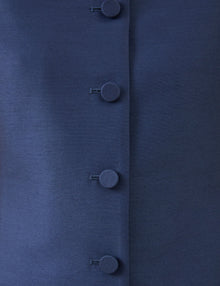 Womens | The Sculpted Mini Dress In Lucent Wool | Navy