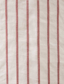 Womens | The Mini Caftan In Ticking Stripe | Washed Burgundy