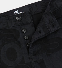 Straight-Cut Jeans With The Kooples Logo | Men | Black Washed