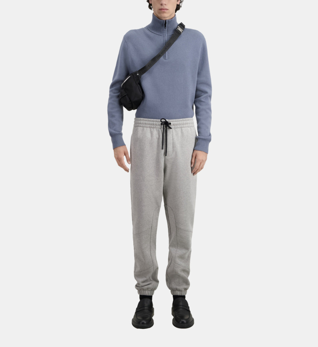 Biker Tracksuit Trousers | Men | Grey Melange