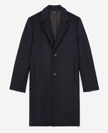 Blue Wool 2 Button Coat | Men | Dark Navy