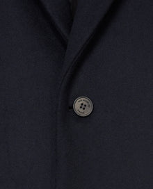 Blue Wool 2 Button Coat | Men | Dark Navy