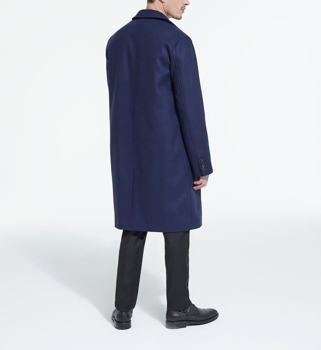 Blue Wool Coat | Men | Dark Navy