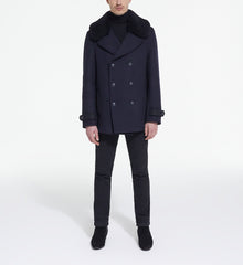 Blue Wool Coat | Men | Dark Navy