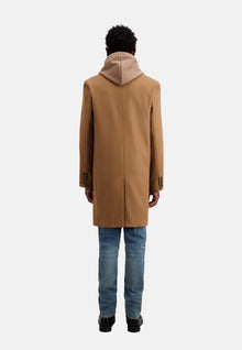 Long Coat In Wool Blend | Men | Camel