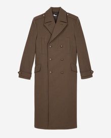 Long Officer-Style Coat | Men | Khaki