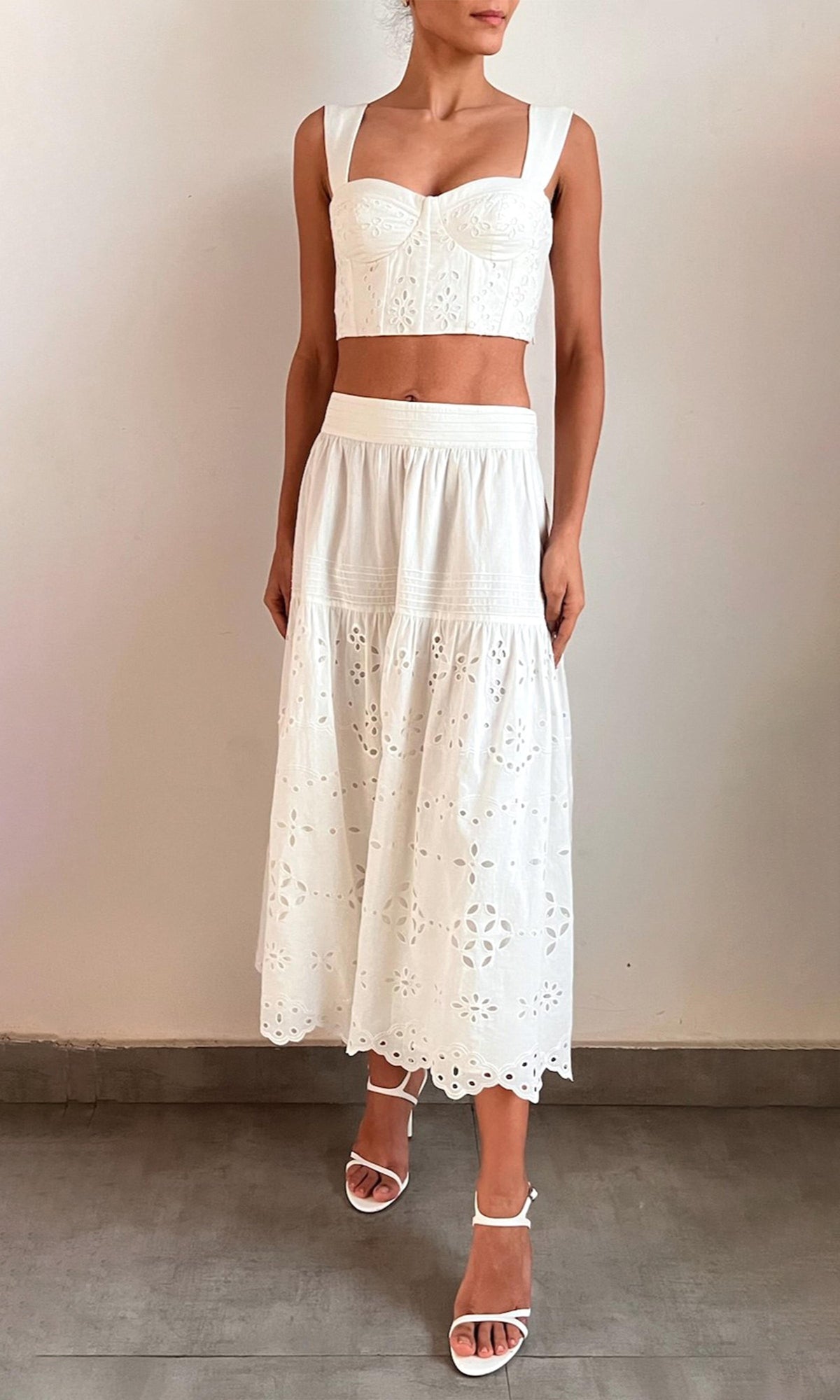 Womens | Adya Poplin Corset Top | Off White