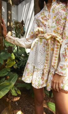 Womens | Aira Cotton Short Dress | Off White