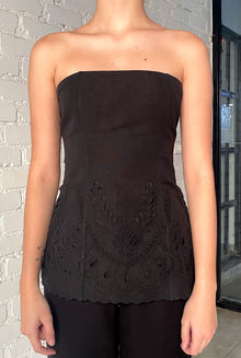 Hemant & Nandita | Alya Strapless Top | Black