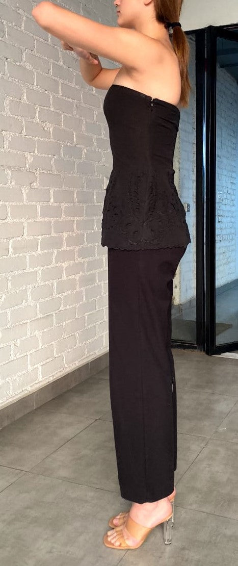 Hemant & Nandita | Alya Strapless Top | Black