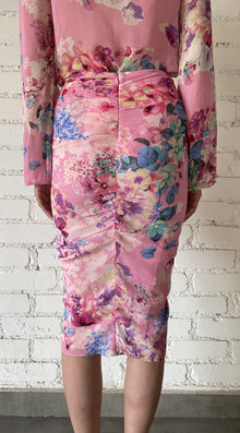 Hemant & Nandita | April Floral Midi Skirt | Pink