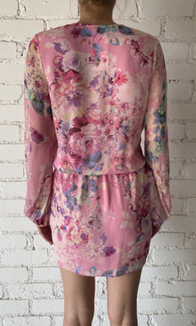 Hemant & Nandita | April Floral Short Dress | Pink