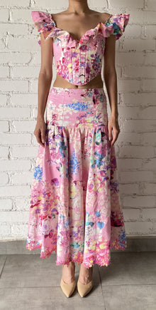 Hemant & Nandita | April Midi Skirt | Pink