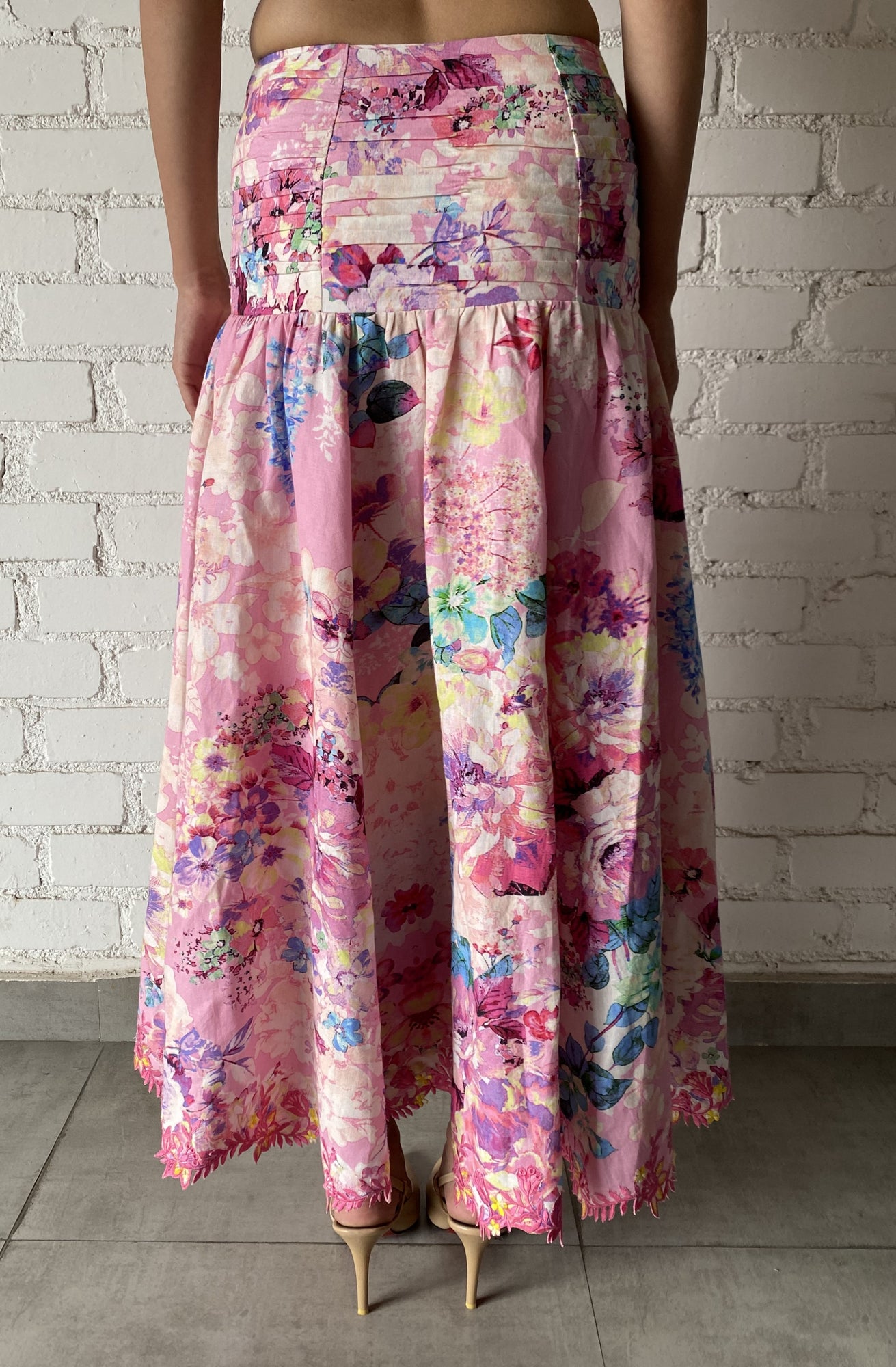 Hemant & Nandita | April Midi Skirt | Pink