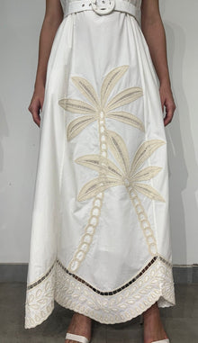 Hemant & Nandita | Ari Strapless Belted Long Dress | Beige