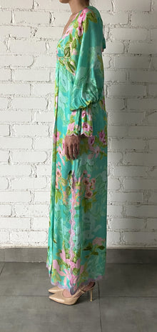 Hemant & Nandita | Azra Floral Kaftan | Teal