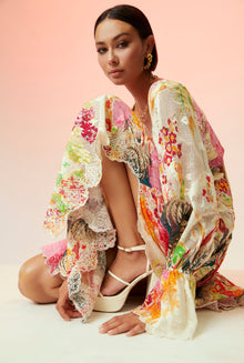 Hemant & Nandita | Charu V-Neck Kaftan | Multicolor