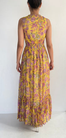 Hemant & Nandita | Dhea Long Dress | Yellow Multi