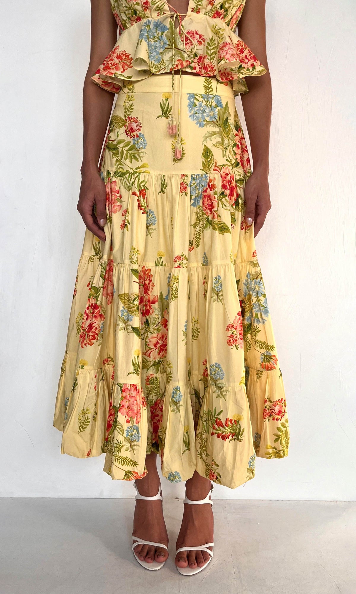 Hemant And Nandita | Dhun Cotton Poplin Midi Skirt | Multi