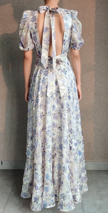 Hemant & Nandita | Dija Long Dress | Iris/White
