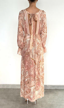 Womens | Fiza Viscose Georgette Dobby Kaftan | Pink