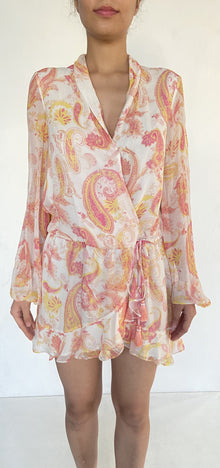 Hemant & Nandita | Printed Short Dress | White