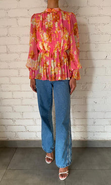 Womens | Inv Viscose Flat Chiffon Top | Pink Print