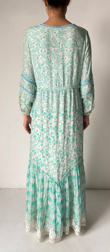 Hemant & Nandita | Calee Long Dress | Green/White