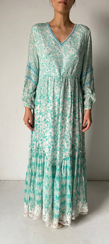 Hemant & Nandita | Calee Long Dress | Green/White