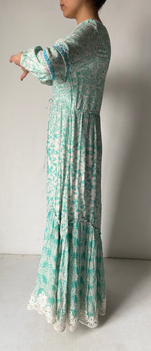 Hemant & Nandita | Calee Long Dress | Green/White