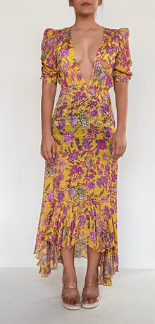 Hemant & Nandita | Dhea Midi Dress | Yellow