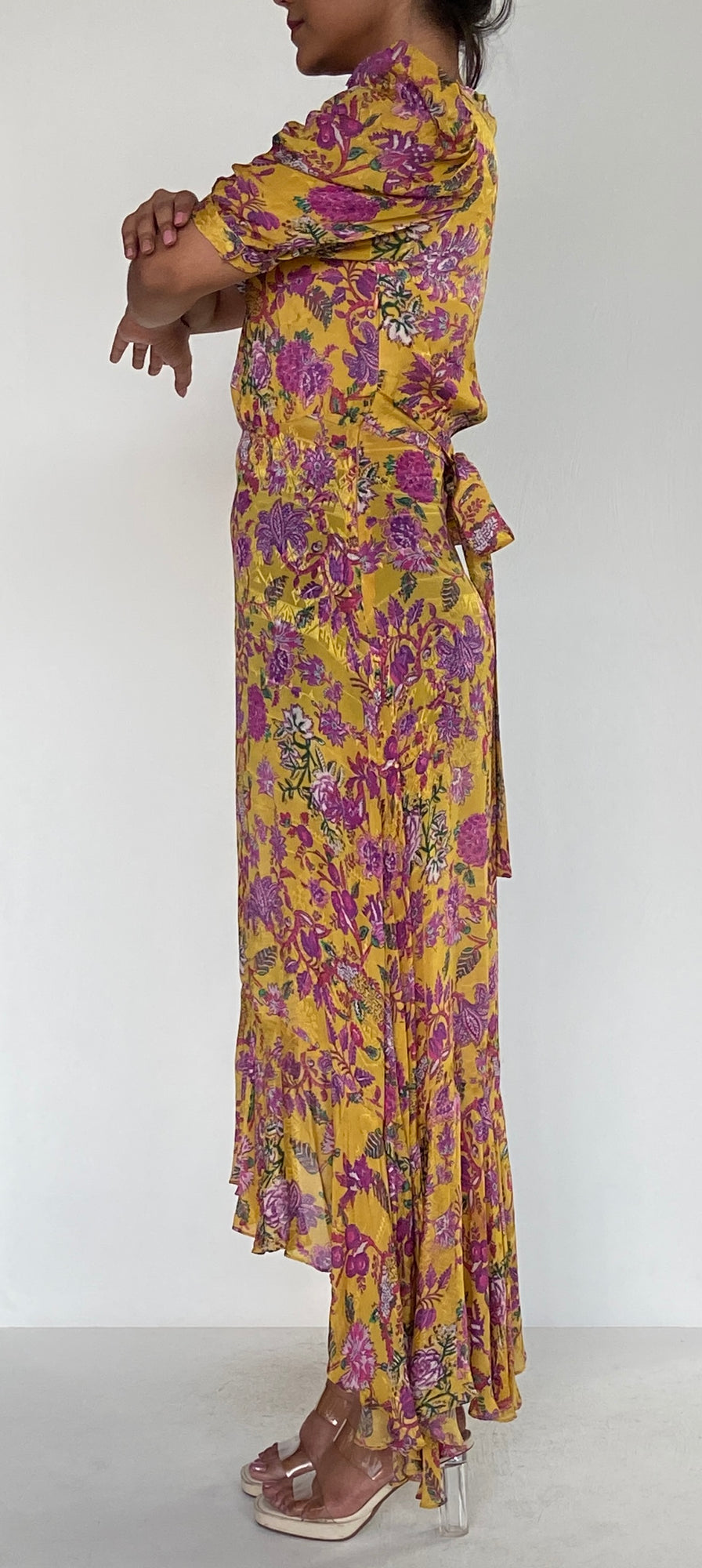 Hemant & Nandita | Dhea Midi Dress | Yellow