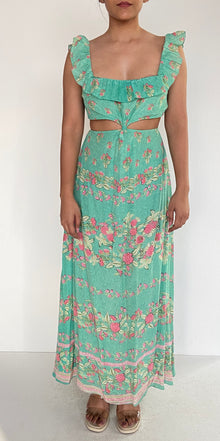 Hemant & Nandita | Isha Sweetheart-Neck Kaftan | Teal