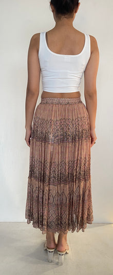 Hemant & Nandita | Noor Midi Skirt | Brown