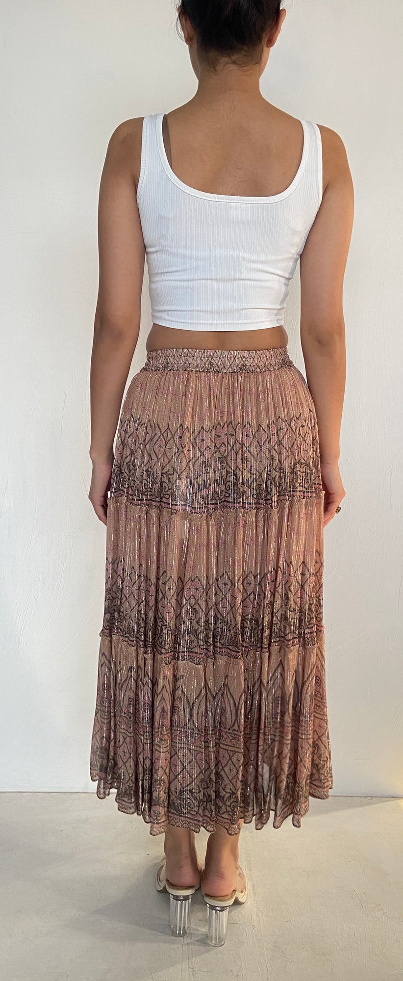 Hemant & Nandita | Noor Midi Skirt | Brown